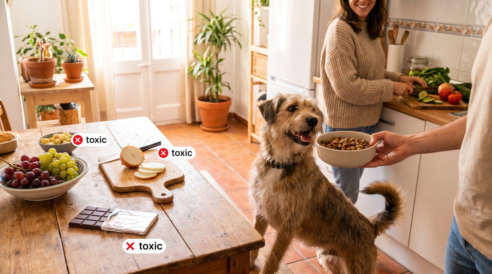 Alimentos y sustancias tóxicas para perros