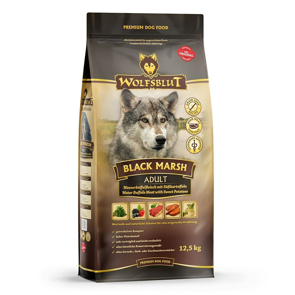 Saco de pienso Wolfsblut Adulto Búfalo de 12,5 kg
