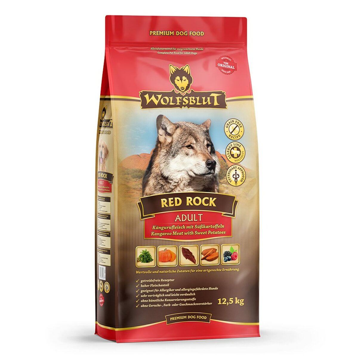 Pienso Wolfsblut Adulto Canguro y Batata en saco de 12,5 kg
